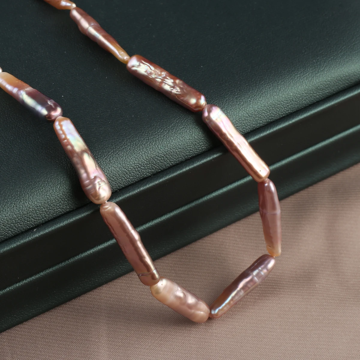 Natural Pearl Purple Long Strip Exquisite Shape Elegant Appearance for DIY Jewelry Making Handmade Bracelet Necklace Length 36cm