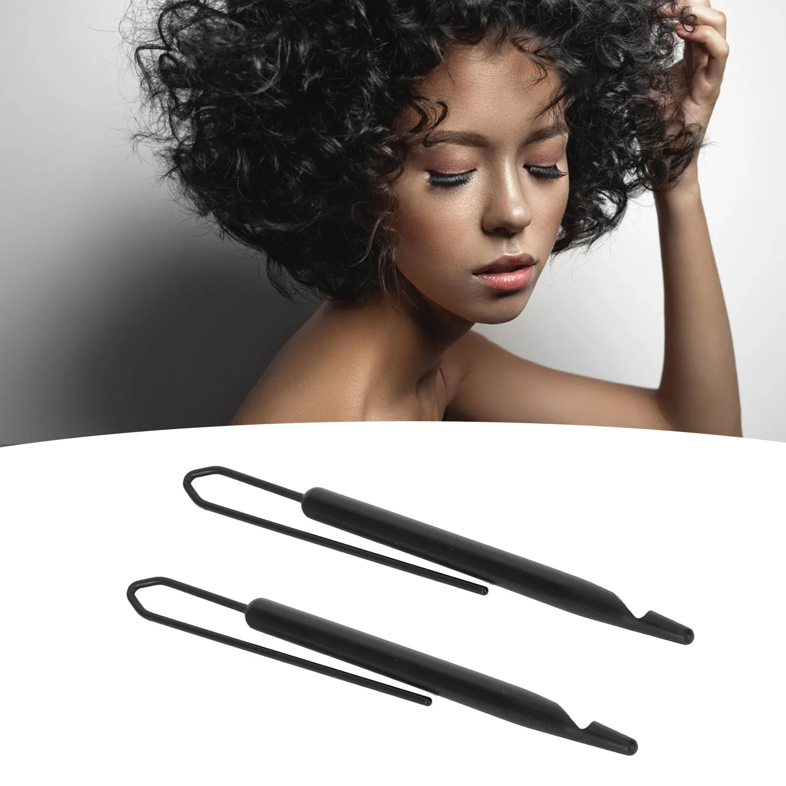 2pcs Double Ended Interlocking Tool Skid Resistance Ergonomic Handle Flexible Sisterlocks Retightening Tool Hair Braiding Tools