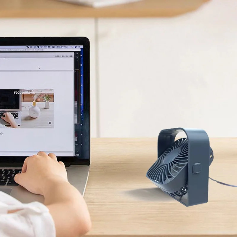 Kipas Angin Portabel Bertenaga USB Kipas Listrik Meja Mini Kipas Senyap 3 Pengaturan Kecepatan Motor Tanpa Sikat Hadiah Musim Panas