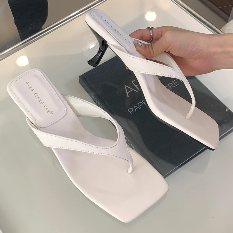 2024 scarpe con tacco alto sottile tacchi bassi scivoli scarpe da donna dรฉcolletรฉ nuovi sandali infradito pantofole da donna con scarpe poco