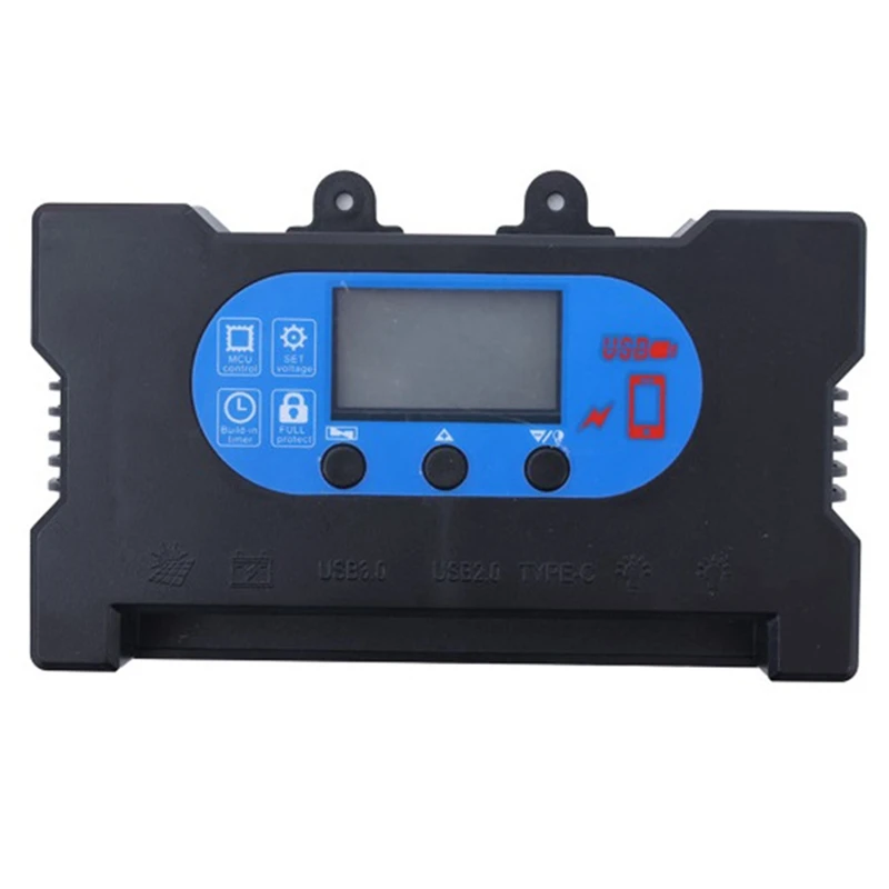 Solar Controller Lead Acid Lithium Battery Universal Controller Dual USB Fast Charge Solar Controller 50A