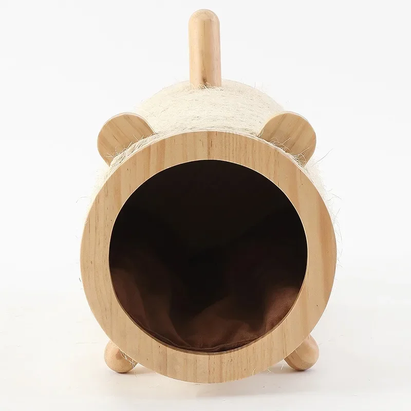 Solid wood cat tunnel, pet nest cat house, universal in all seasons, small, comfortable and breathable