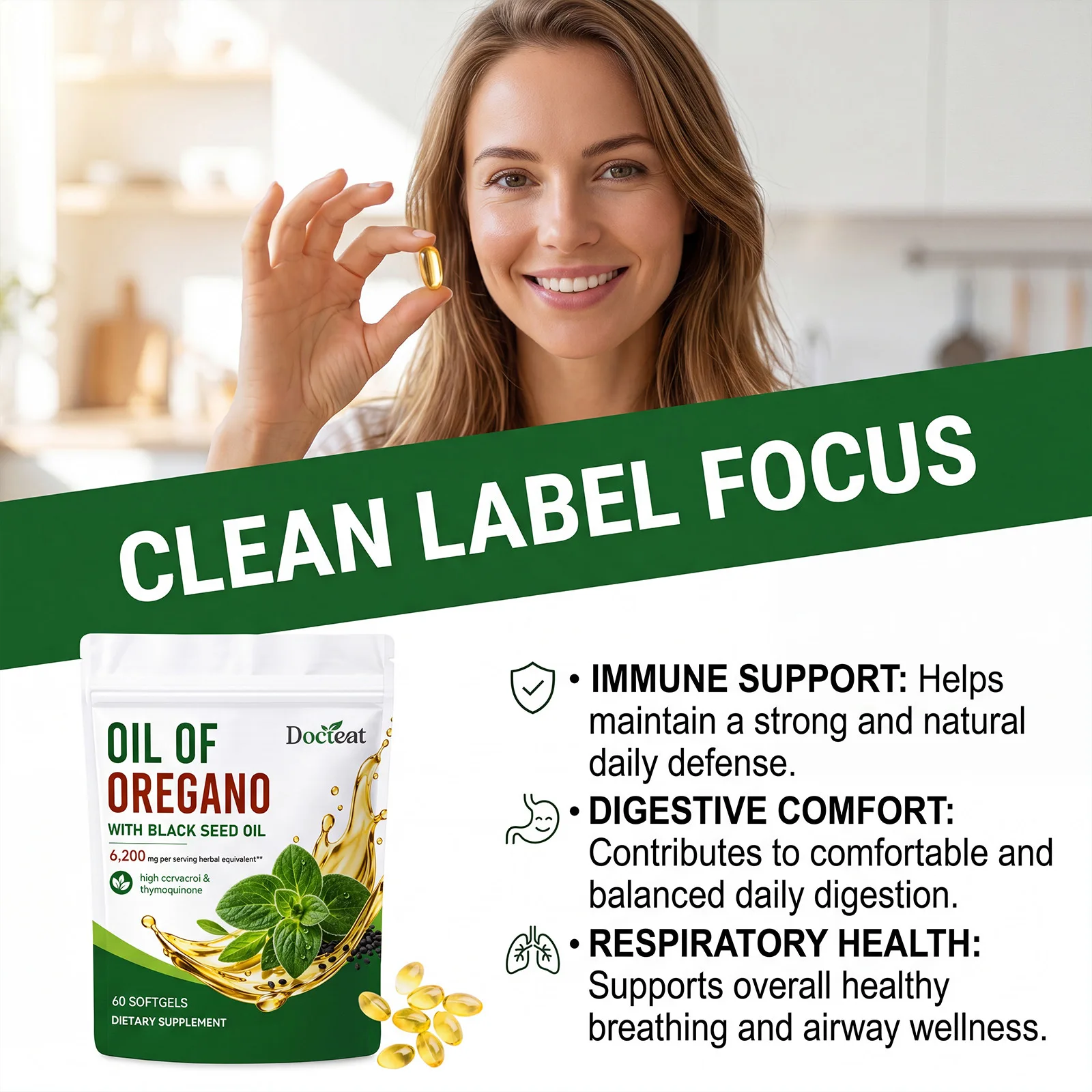 Oregano Oil Softgels Capsules - đánh giá và giá Herbal Weight