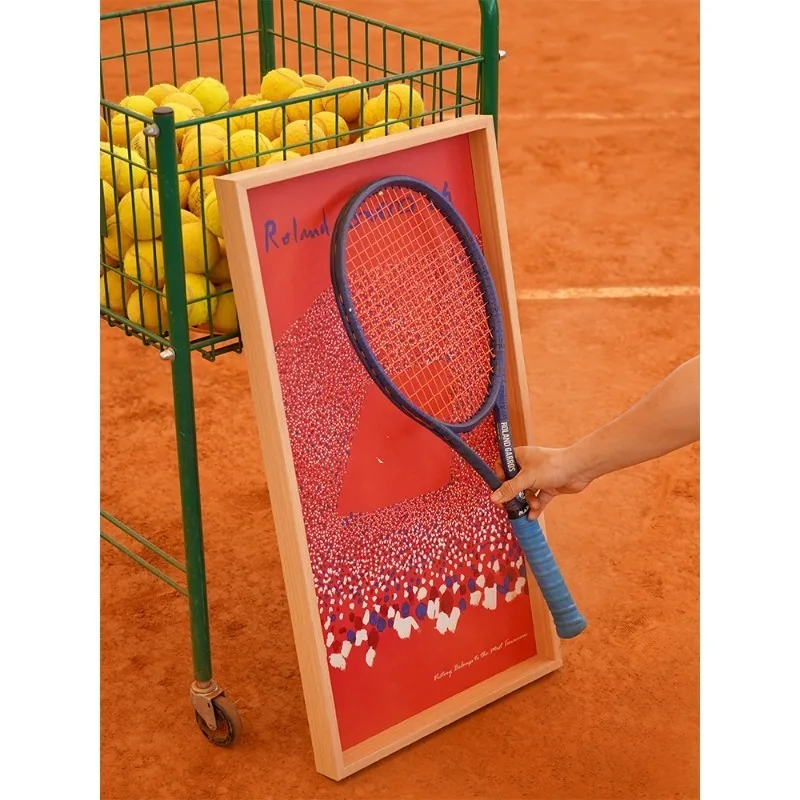 Tennis Racket Storage Display Frame Dual Use Wall & Tabletop Functional Sports Decor Frame