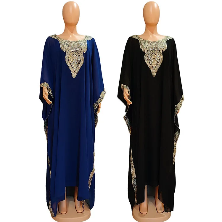 Africa,Middle East,plus size women's European and American popular dresses,embroidered lace Muslim robes