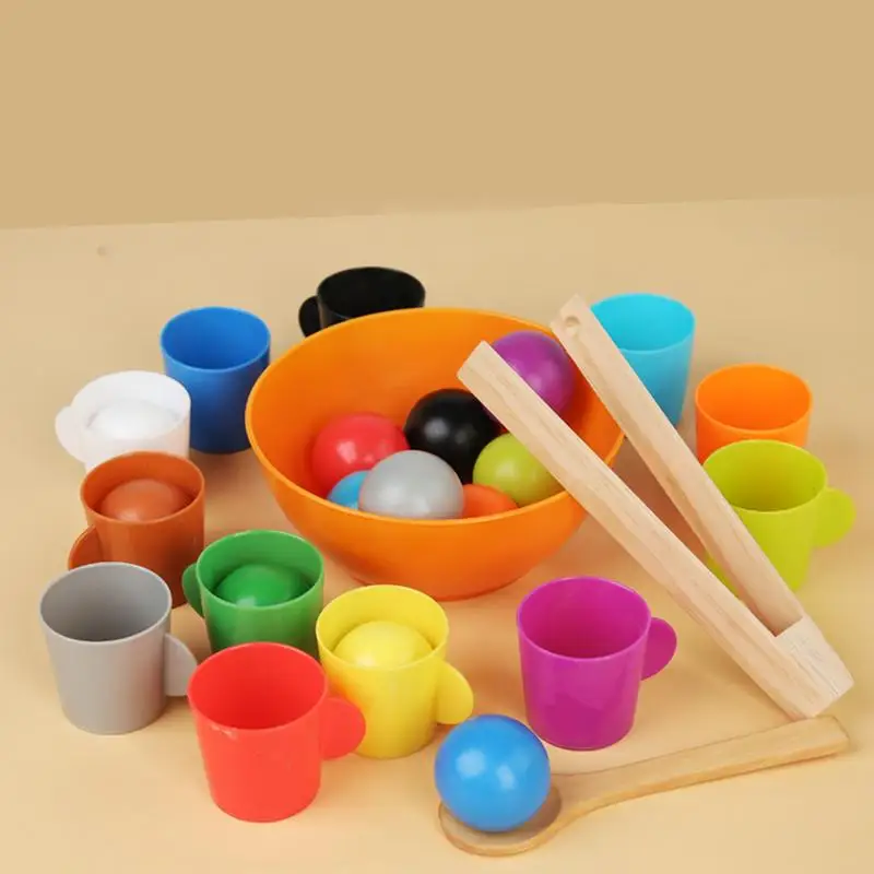 Toddler Color Sorting Toys Funny Color Sorting Bead Toy Sorting Matching Game Color Learning Toys Innovative Educational Toy For