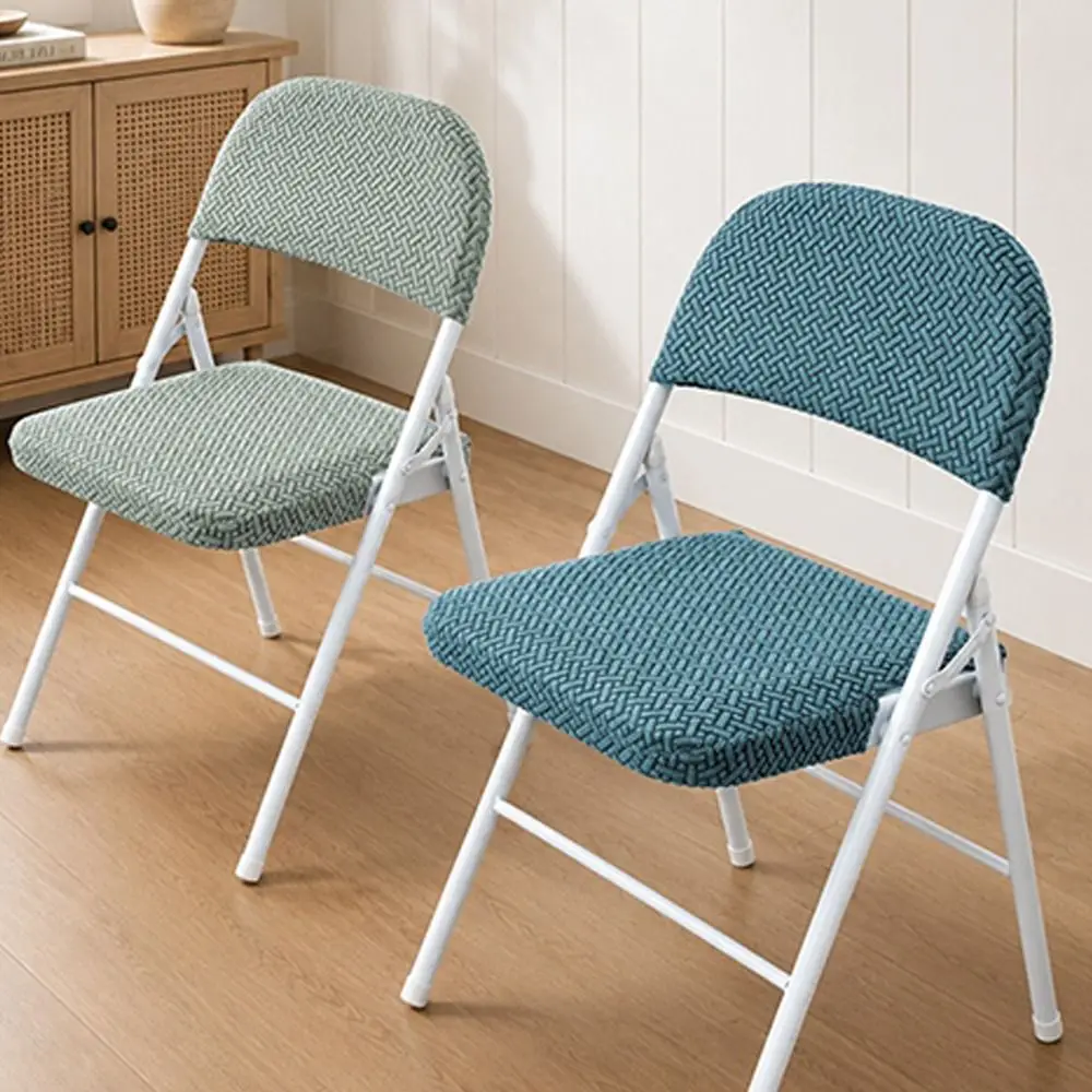 Modern Elastic Folding Dining Cover ​Breathable​ Removable Seat Slipcover Dust-proof Backrest Chair Cover for Home&Office