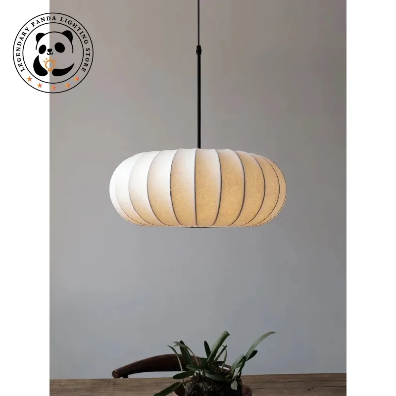 

Japanese-style Wabi-sabi Hand-made Pendant Lamps Pumpkin Shape Dining Hall Shops Kitchen Living Room Bedroom Retro Light Fixture