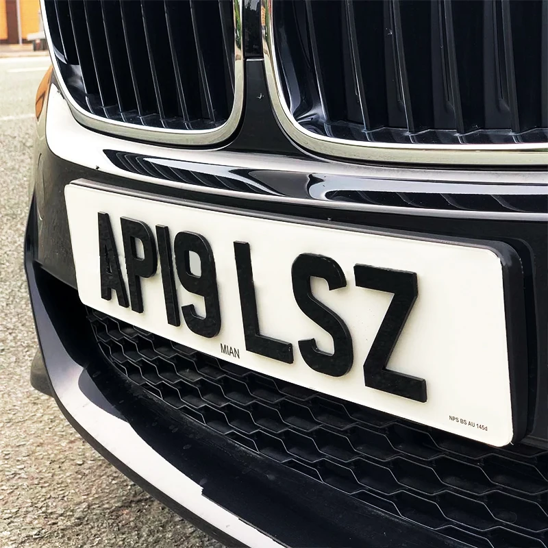 Custom 3D Acrylic Car License Plate Personal Design For Decoration, Secondary Plate Modification