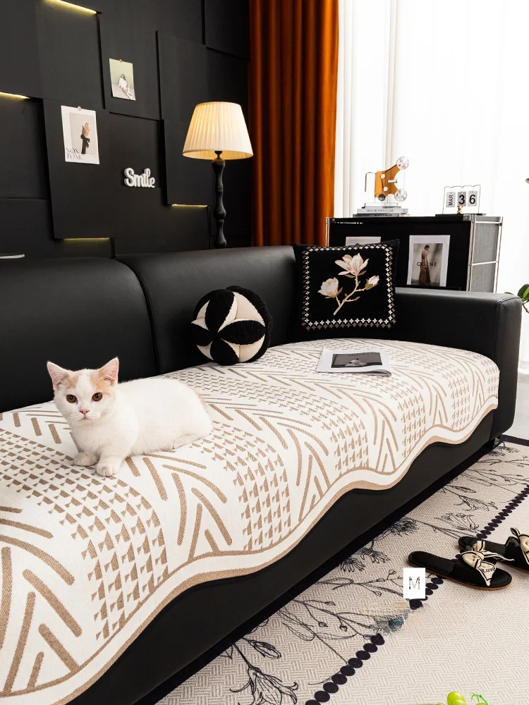 

Modern Minimalist Sofa Cushion Cover Protect against Scratches Machine Washable Snowy Shirley Geometric Pattern Living Room