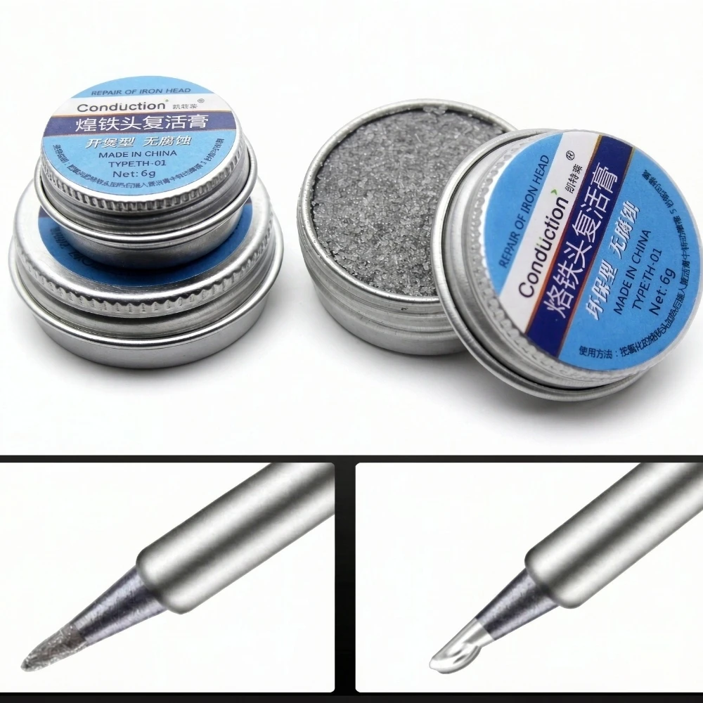 1-3PC Soldering Iron Tip Refresher Tip Tinner Activator Non‑Stick Oxide Cleaning Solder Cream For Soldering Iron Tip Restoration