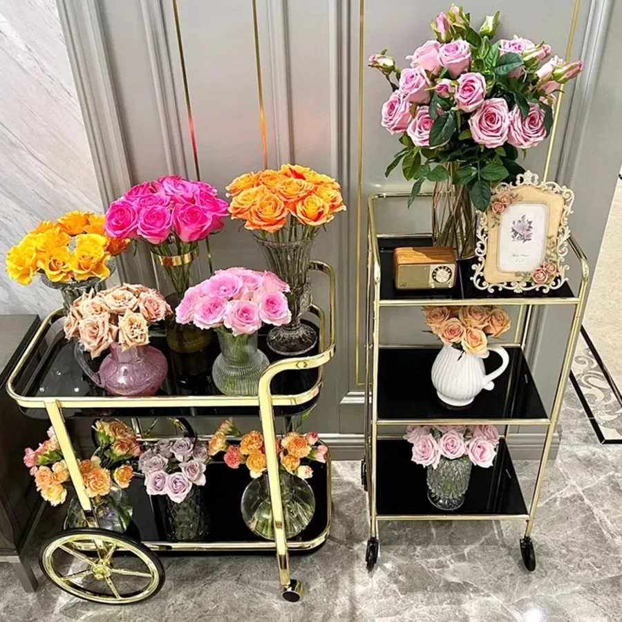 Storage Rack Trolley Wheel Universal Tool Box Camping Trolley Salon Nordic Professional Metal Kitchen Beauty Mesa Plegable Shelf