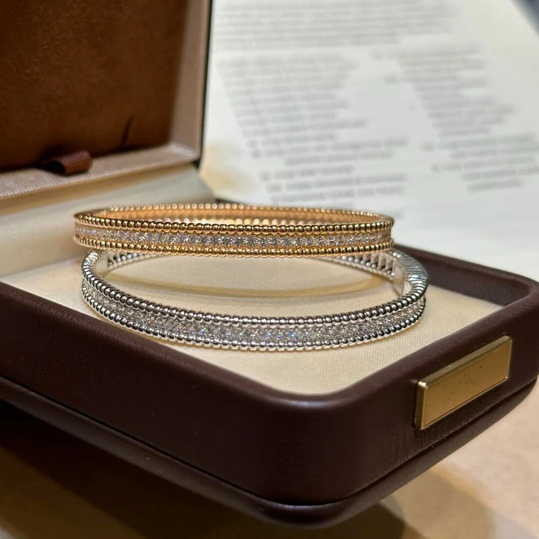 S925 Sterling Silver Full Circle Diamond Bracelet Women's Light Luxury Versatile Ball Edge Gypsy Star Bracelet