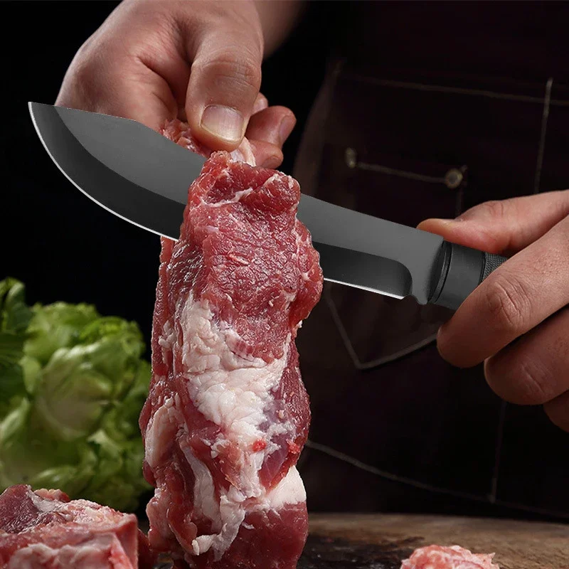 Kitchen Chef Cleaver Knife Stainless Steel Meat Slicing Fruit Knife Professional Butcher Peeling Boning Knife with Cover