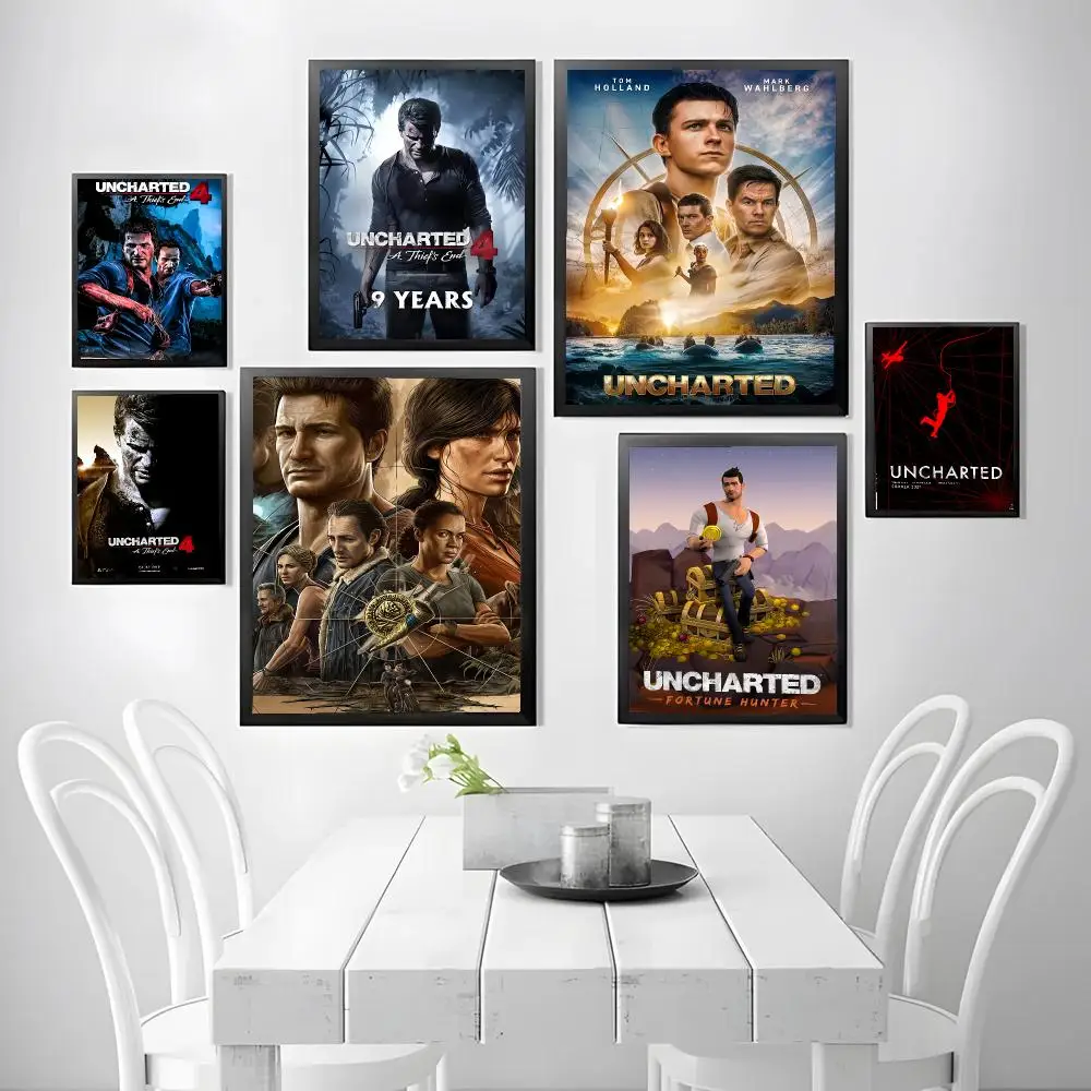 Adventure Video Game U-Uncharted Poster Wall decals, perfect for hallways, living rooms, and home decor
