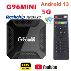 G96 mini 5g tv box android 13,0 rockchip rk3528 64bit Cortex-A53 unterstützung 8k video dual wifi bt 5,0 ram 32g 64g medien set top box