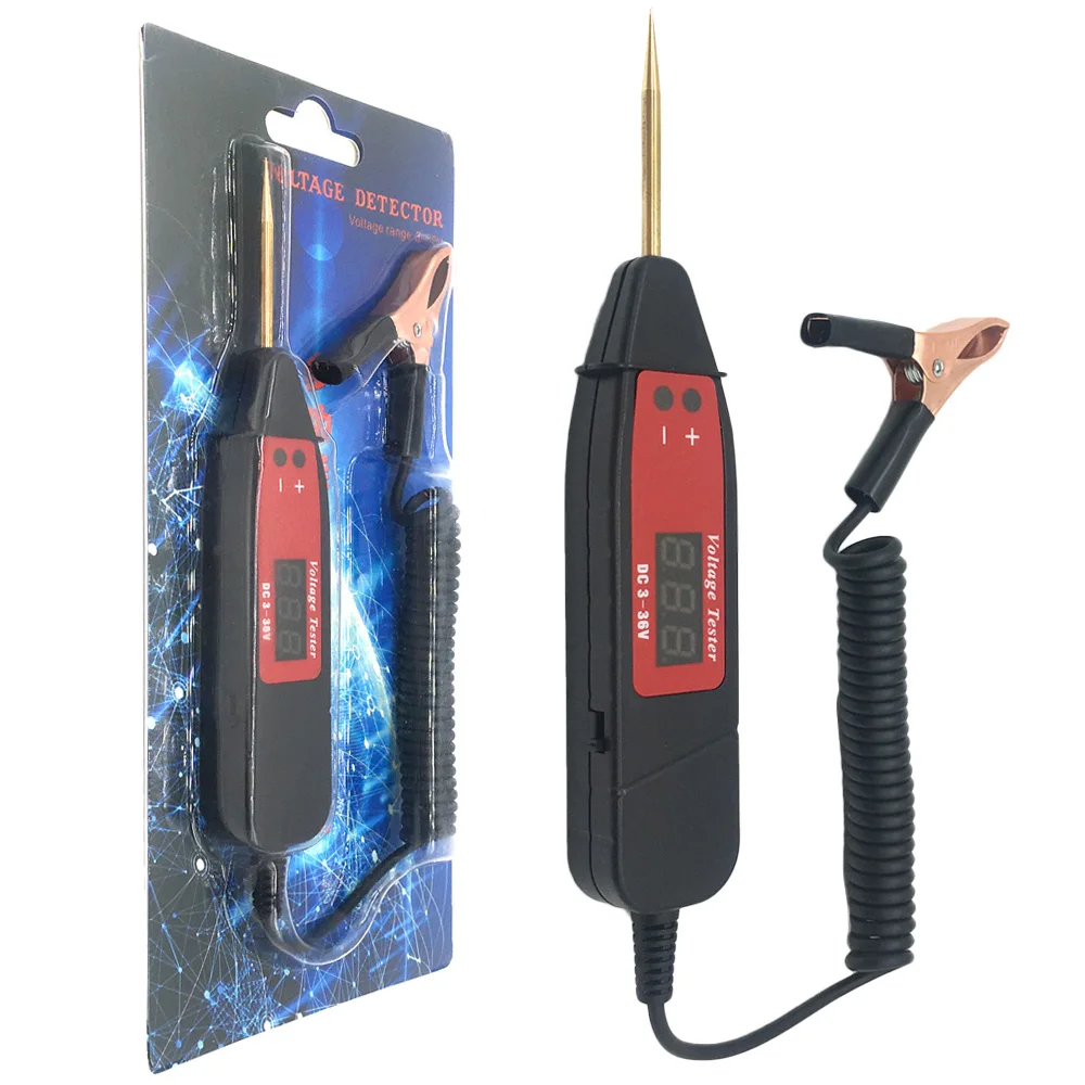 Automotive Circuit Detector Power Probe Universal 5-36V LCD Digital Car Voltage Meter Tester Lamp