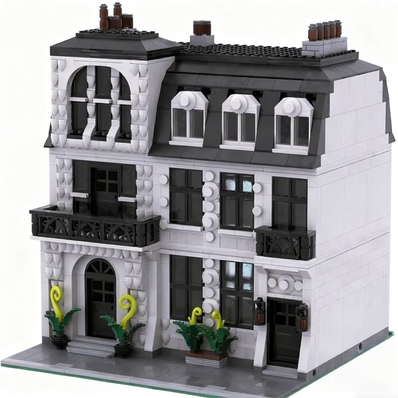 1159개 MOC 파리 스타일 모듈러 스트리트스케이프 1 모델 빌딩 블록 장난감 건축 크리스마스 선물 교육용 브릭 어린이용