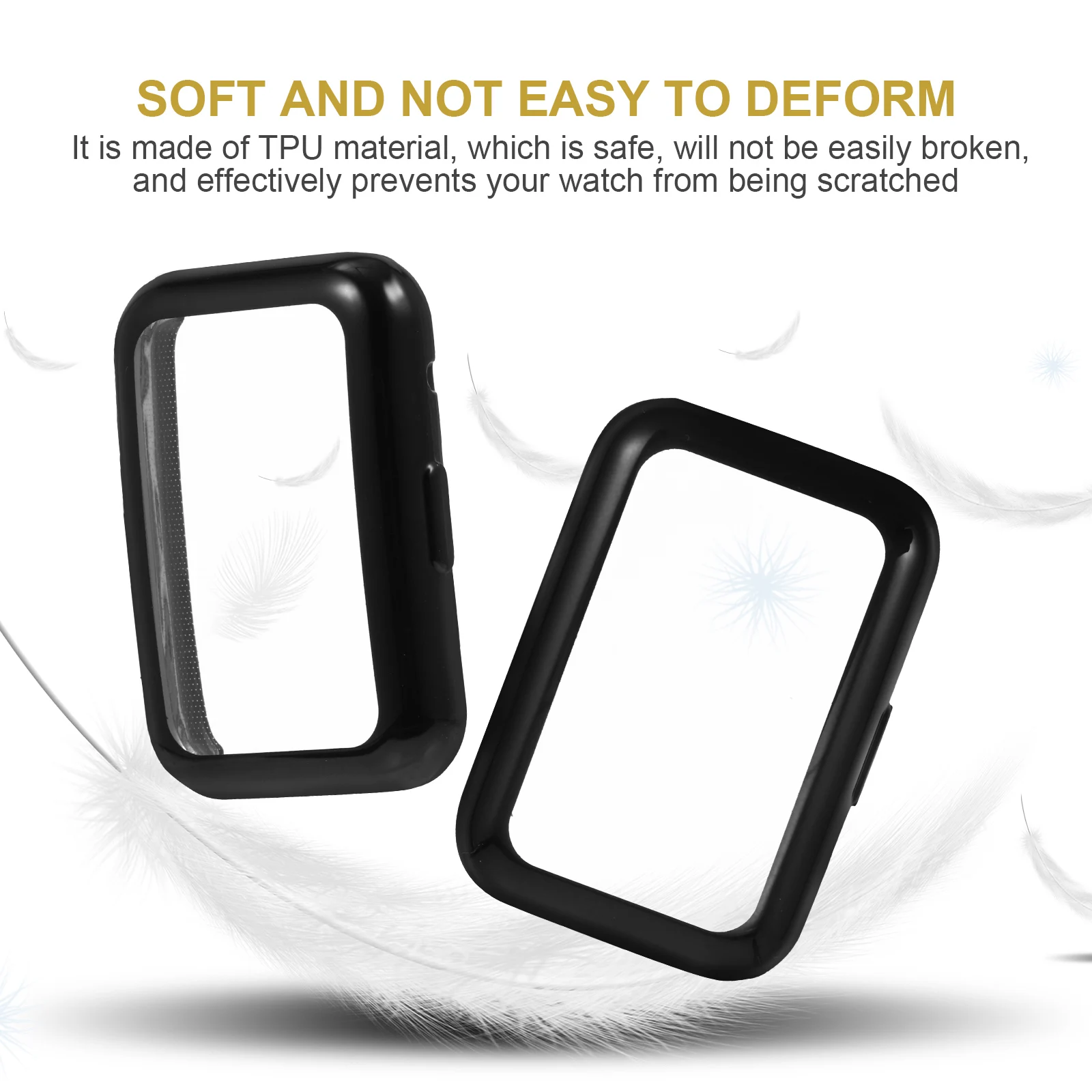 

2 Pcs All-inclusive TPU Protective Case Watch Screen Protector Adjustable Cases Covers Man