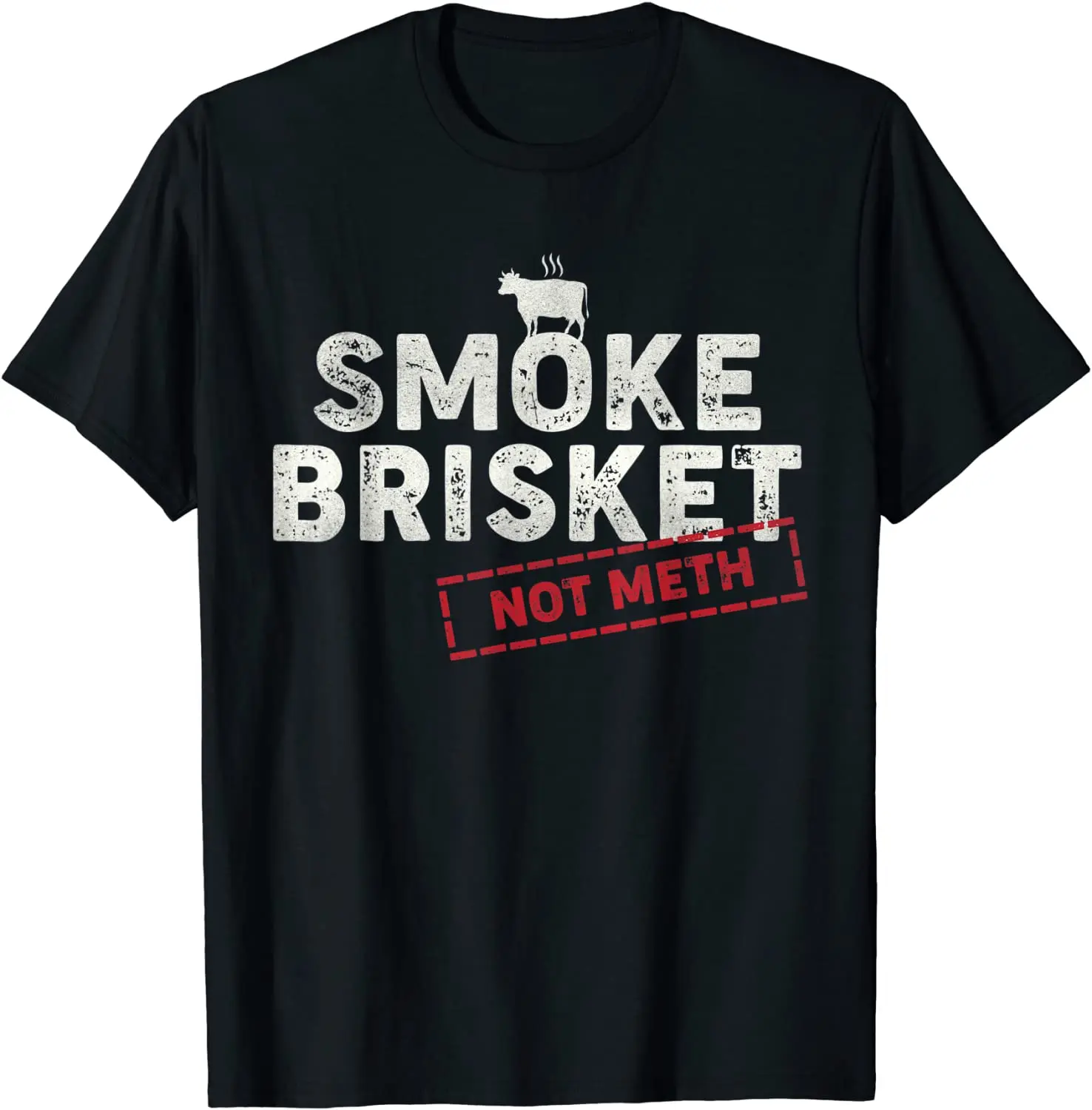 Забавная рубашка Smoke Brisket Not Meth Brisket, футболка для барбекю гриля, Классическая Удобная футболка, хлопковые мужские футболки для отдыха
