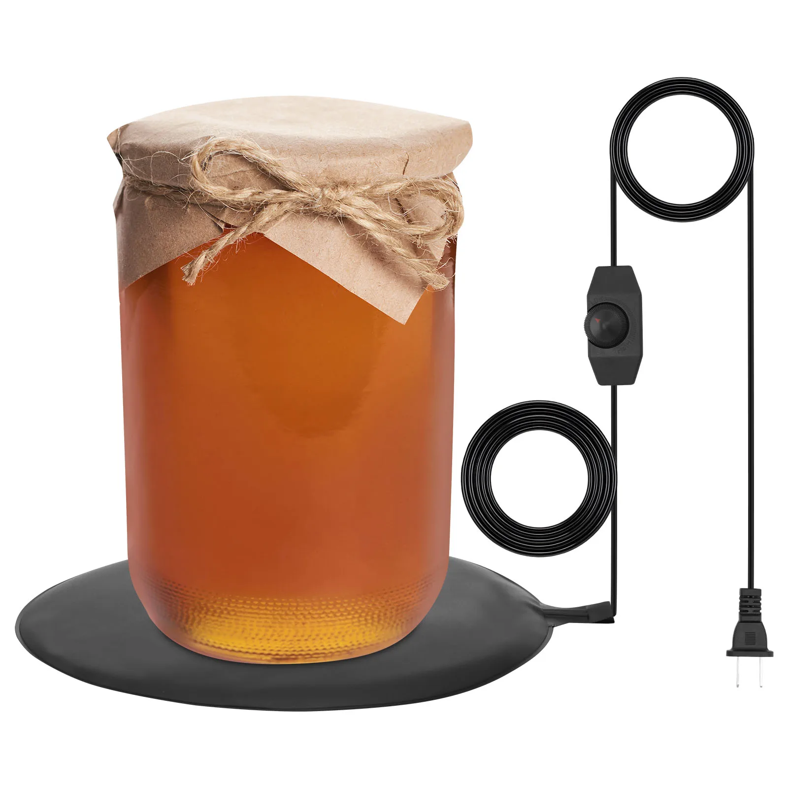 

110V 30W Brewing and Fermentation Heating Mat with Temperature Controller Waterproof Kombucha Heating Pads Kitchen Gadgets