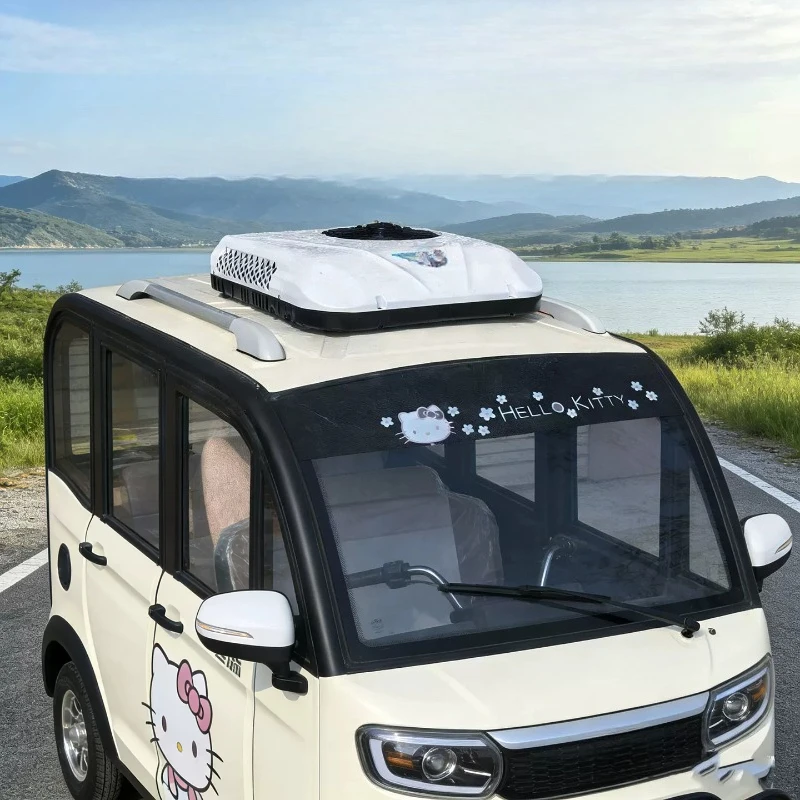 Electric tricycle air conditioner four-wheeler cooling and heating overhead air conditioner 48V60V72V sunroof integrated machine