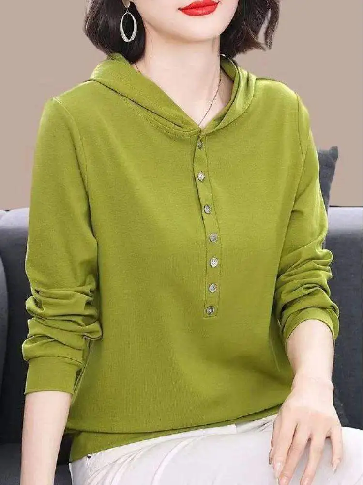 

Корейский модный кардиган с капюшоном и коротким рукавом для женщин, весенняя новинка, антивозрастной трендовый топ для дам