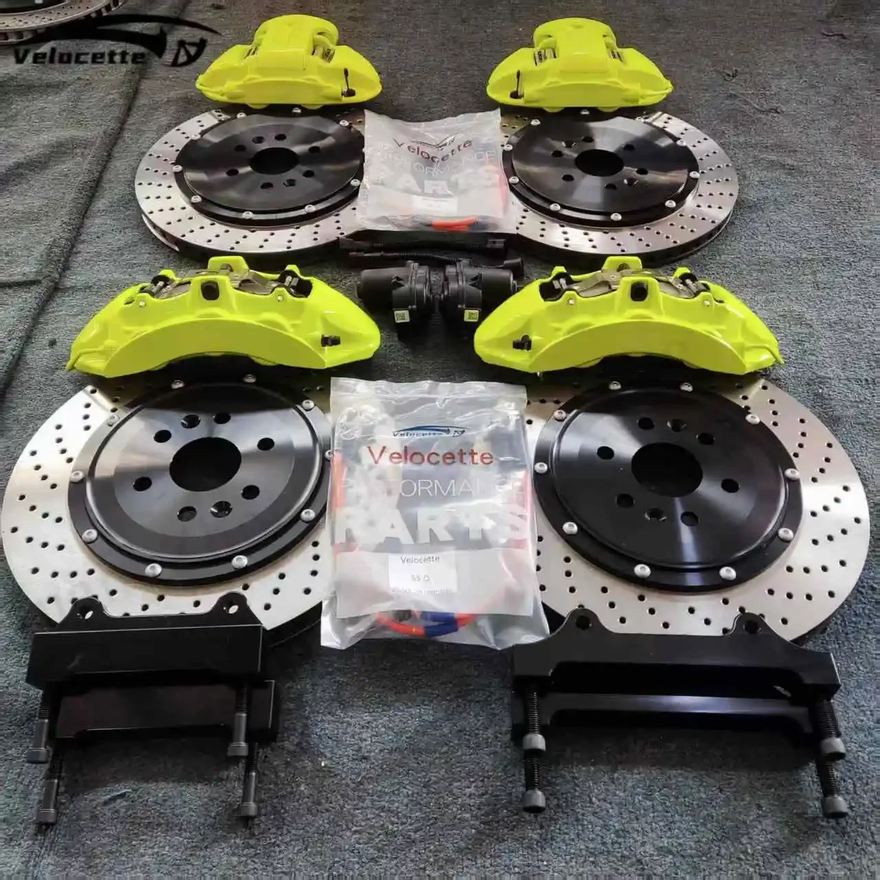 Big Brake Calipers Kit Front 6 Pistons Rear 4 Pot Auto Brake System 355-400mm for bmw E46 E39 E92 E60 M3 F10 Z32 E90 vw Golf Mk4