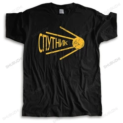 New Arrived Mens t shirt Male Black Tshirt cnythnk  Sputnik  Soviet Union USSR Russian Space ProgramAC Male cool Short Sleeve