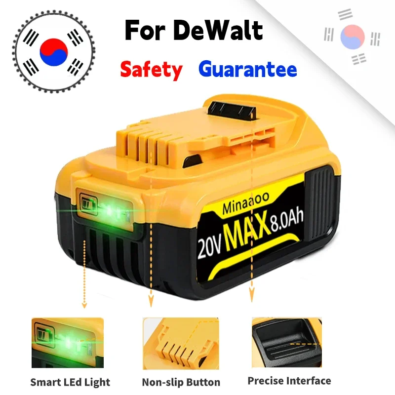 

NEW Battery Compatible with dewalt power Tools 18V 8Ah rechargeable electric tool Lithium batteries 20V 18Volt 18v 5Ah 6Ah 8Ah