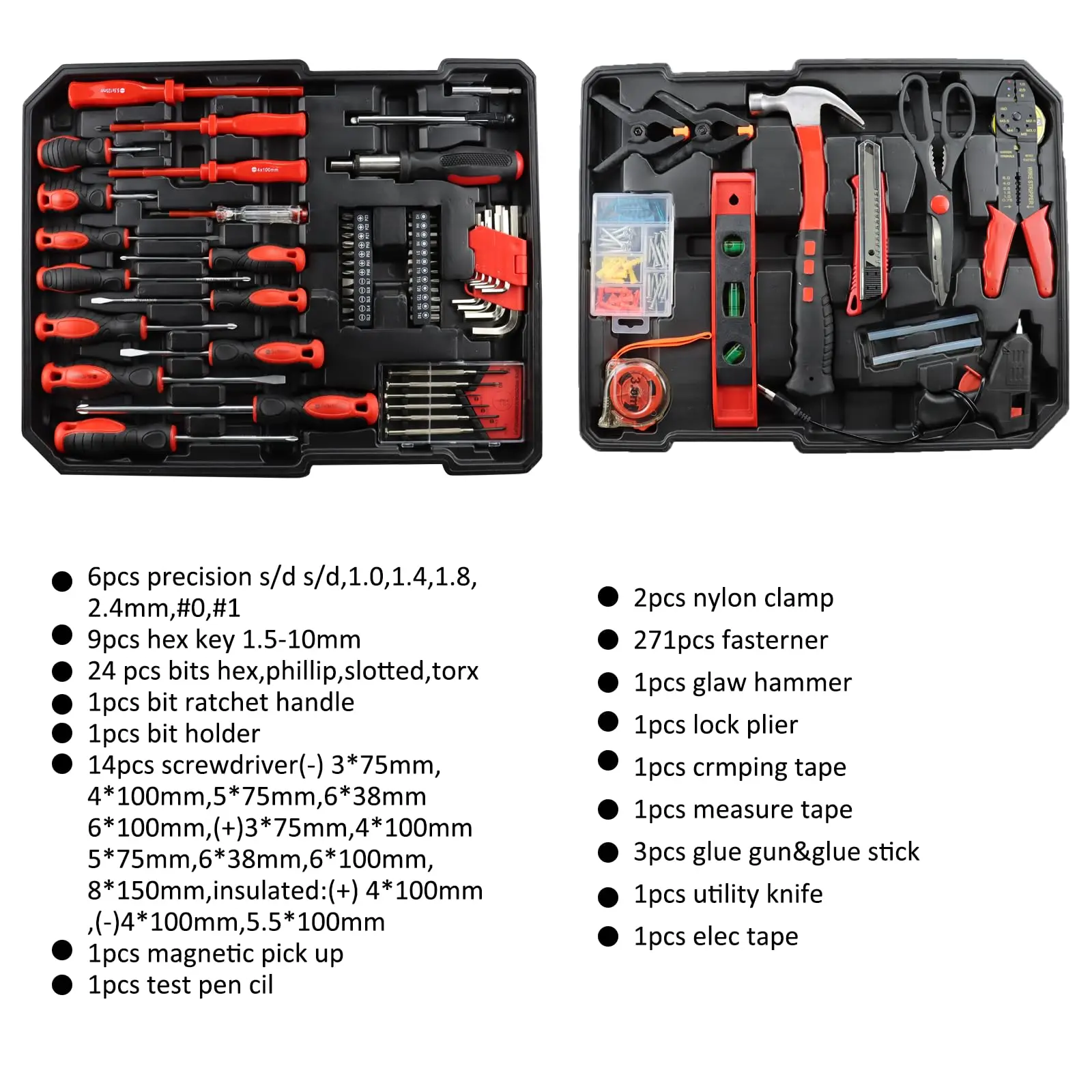 899 pcs Aluminum Trolley Case Tool Set, Removable Portable Hand Toolbox Set with 4 Drawers and Wheels for Auto Maintenance