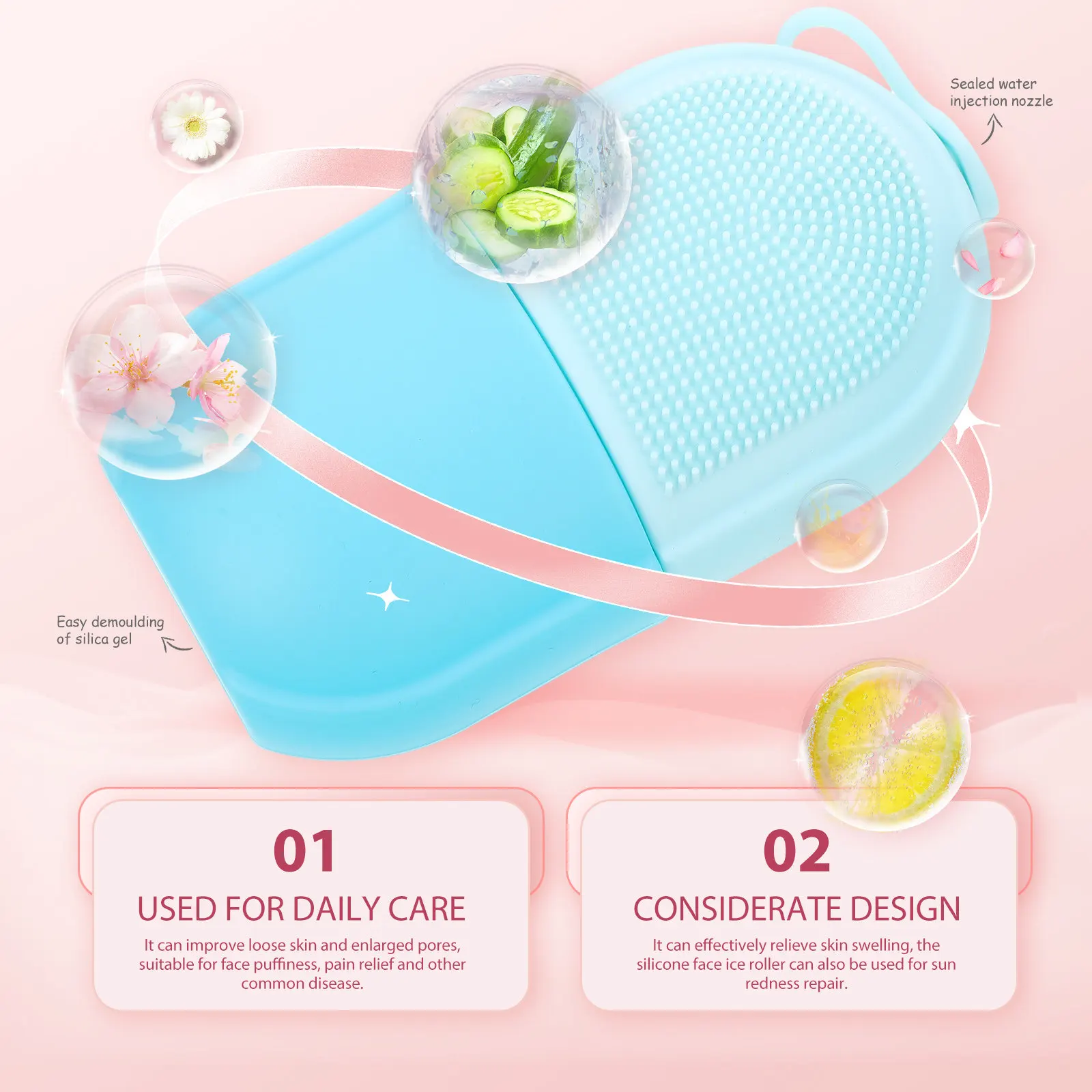 

Силиконовая насадка для массажа лица с охлаждающим эффектом: уменьшает отеки, улучшает эластичность кожи, снимает припухлость вокруг глаз