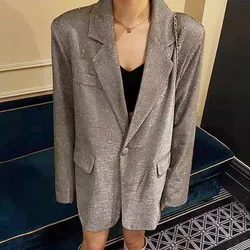 2024 Autumn New Fashionable and High Grade Hot Diamond Fine Flash Casual Suit Jacket womans blazer