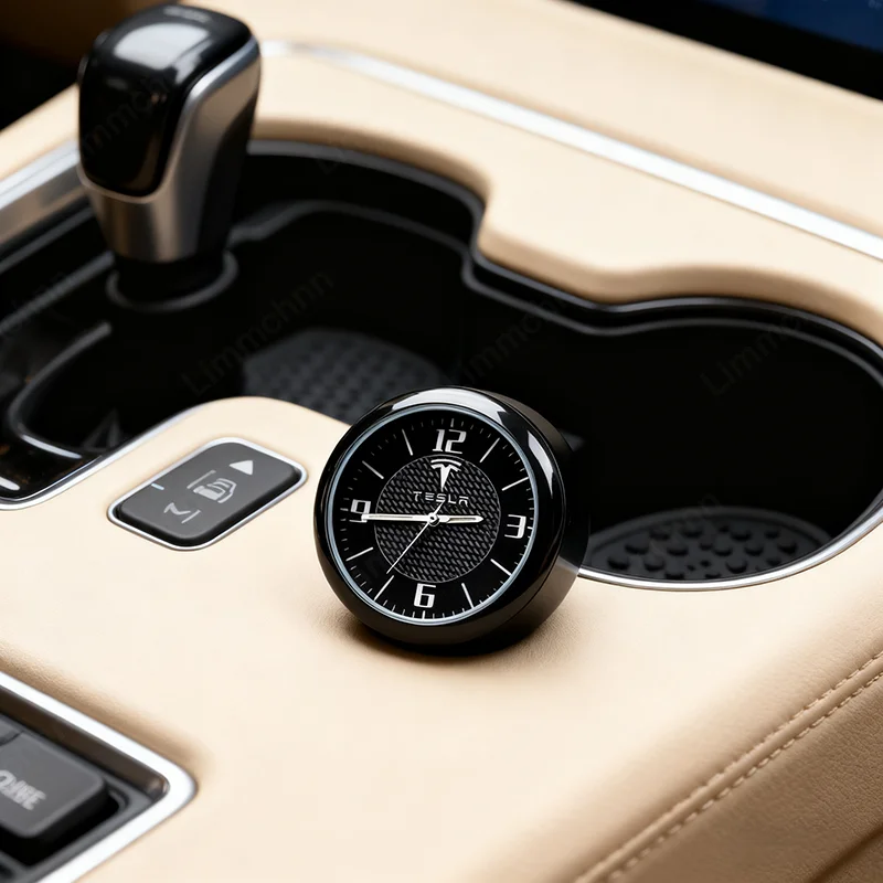 

For Tesla Model 3 Model S Model X Model Y Roadster SpaceX Car Central Control Clock Watch Decoration Car Clock Car Sticker