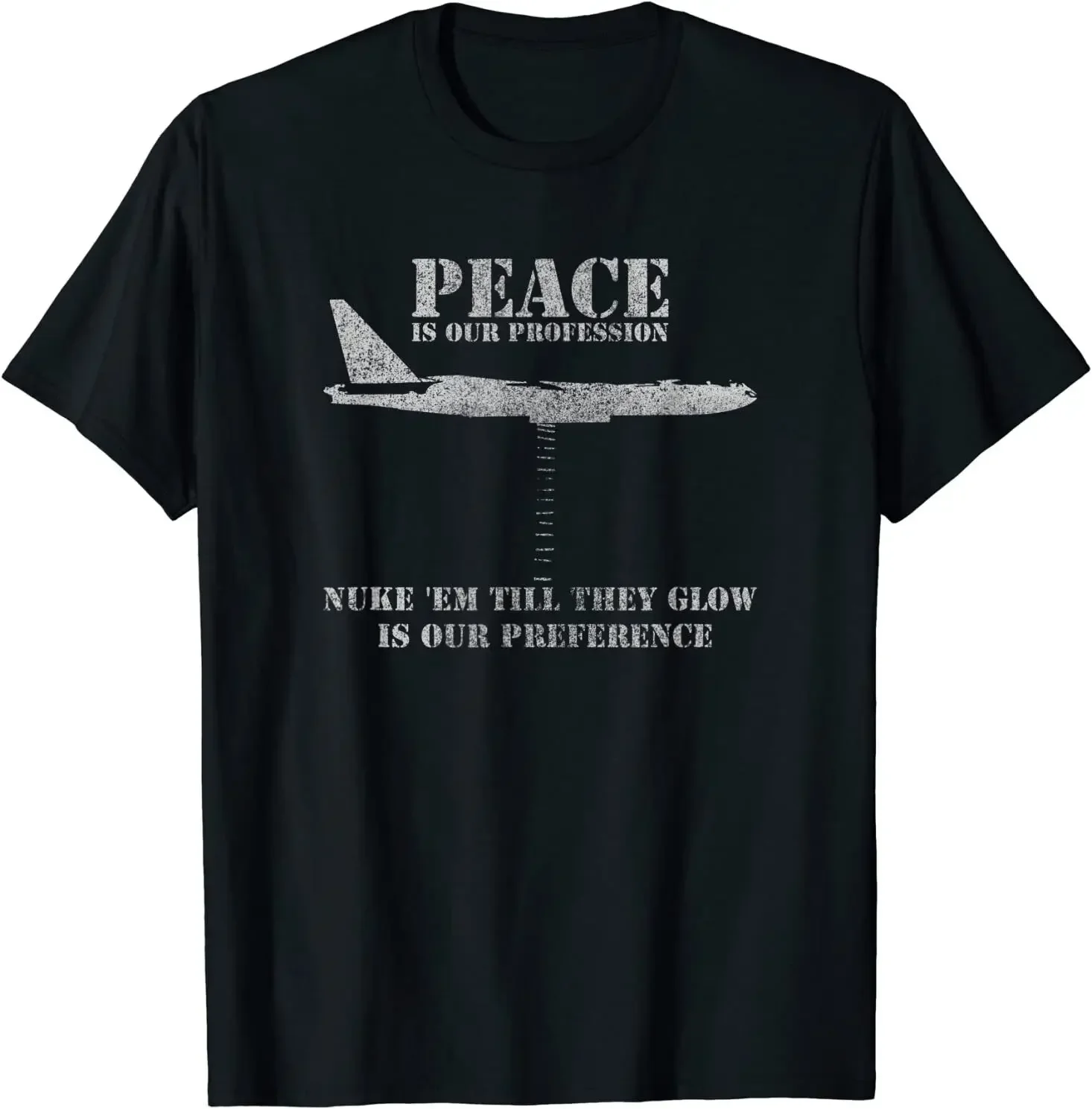 Retro B-52 Stratofortress Bomber Funny Gift T-Shirt 100% Cotton O-Neck Summer Short Sleeve Casual Mens T-shirt Size S-3XL