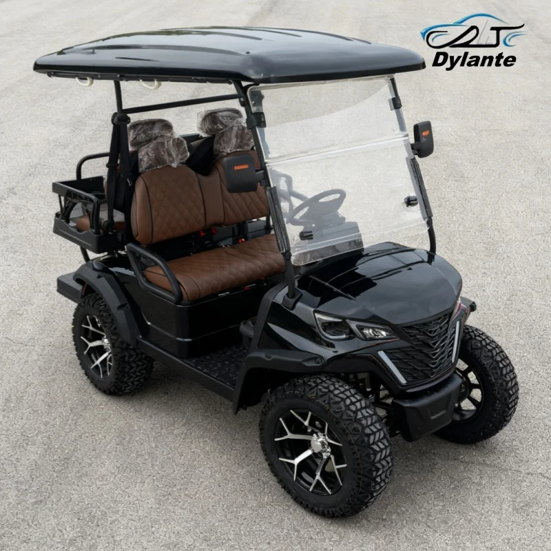 تصميم جديد 48/60/72 فولت بطارية الرصاص الحمضية تعمل بالطاقة عربات الغولف نادي السيارات 3 صفوف 6 مقاعد عربة جولف كهربائية الجملة والتجزئة #1