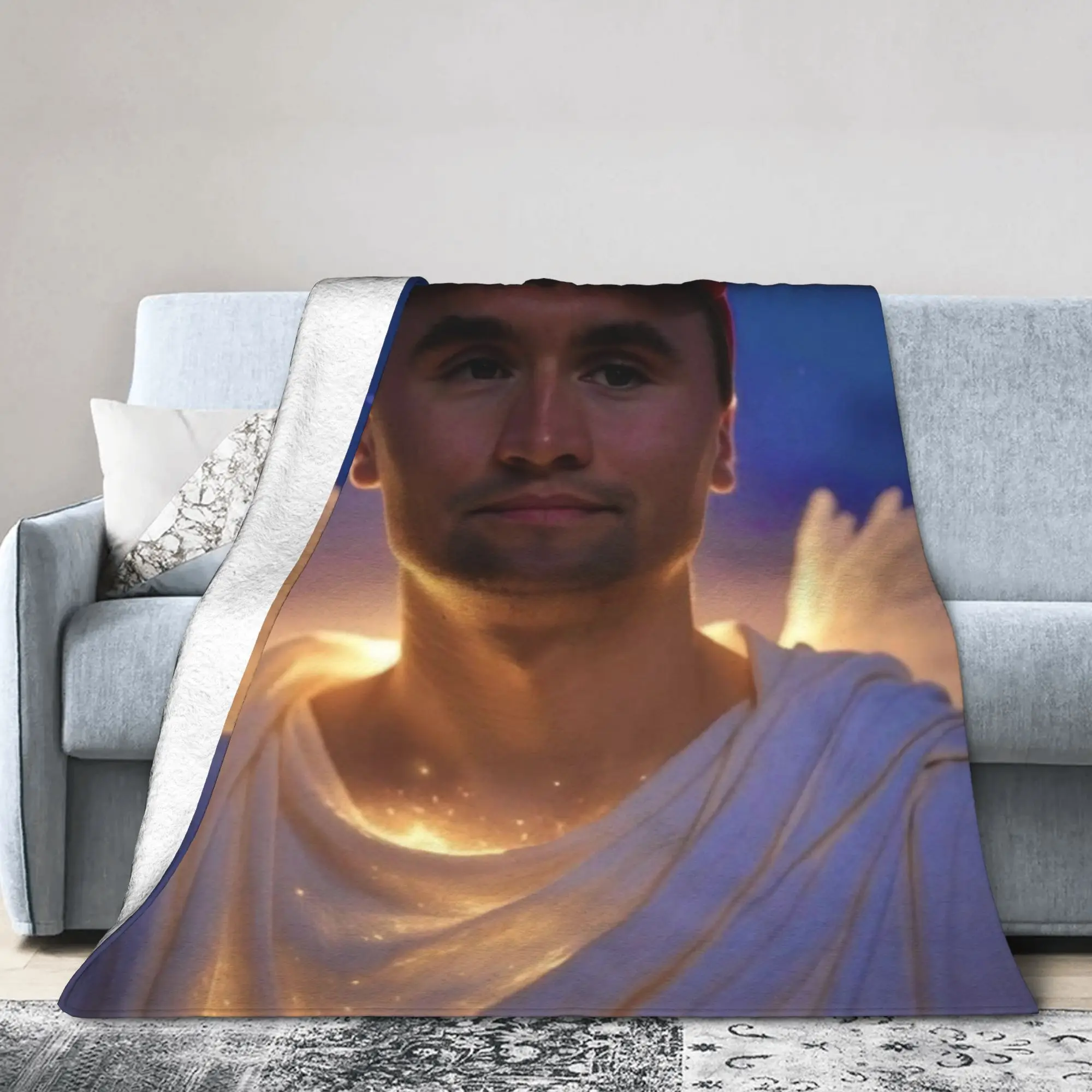 CharlieKirk Angelic Advocate Blanket  Flannel Throw Blanket Bedding Couch Decoration Soft Warm Bedspreads