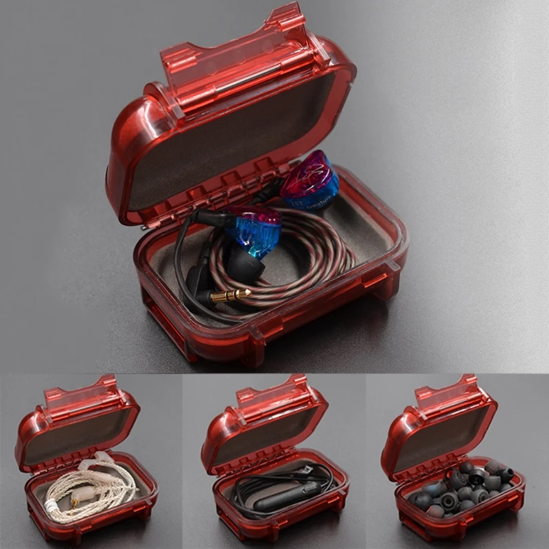 for KZ ABS Resin Hard Storage Box Protective for Case for Wireless Earphone In-Ear Monitor Eartip Durable Earphone Cases