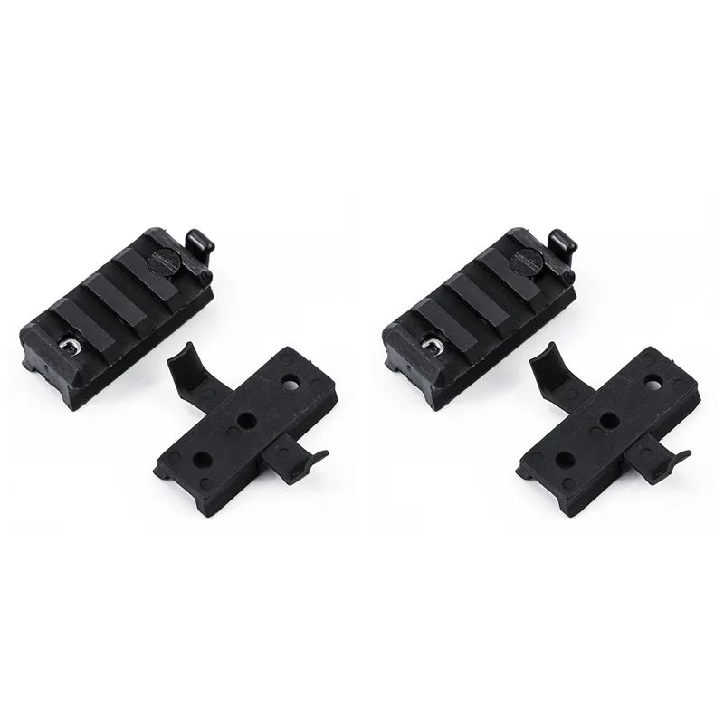 أداء مستقر-2 زوج النايلون الرصاص السكك الحديدية خوذة مصباح يدوي كليب السكك الحديدية المنزلق العالمي خوذة 20 مللي متر اكسسوارات مصباح يدوي كليب ،