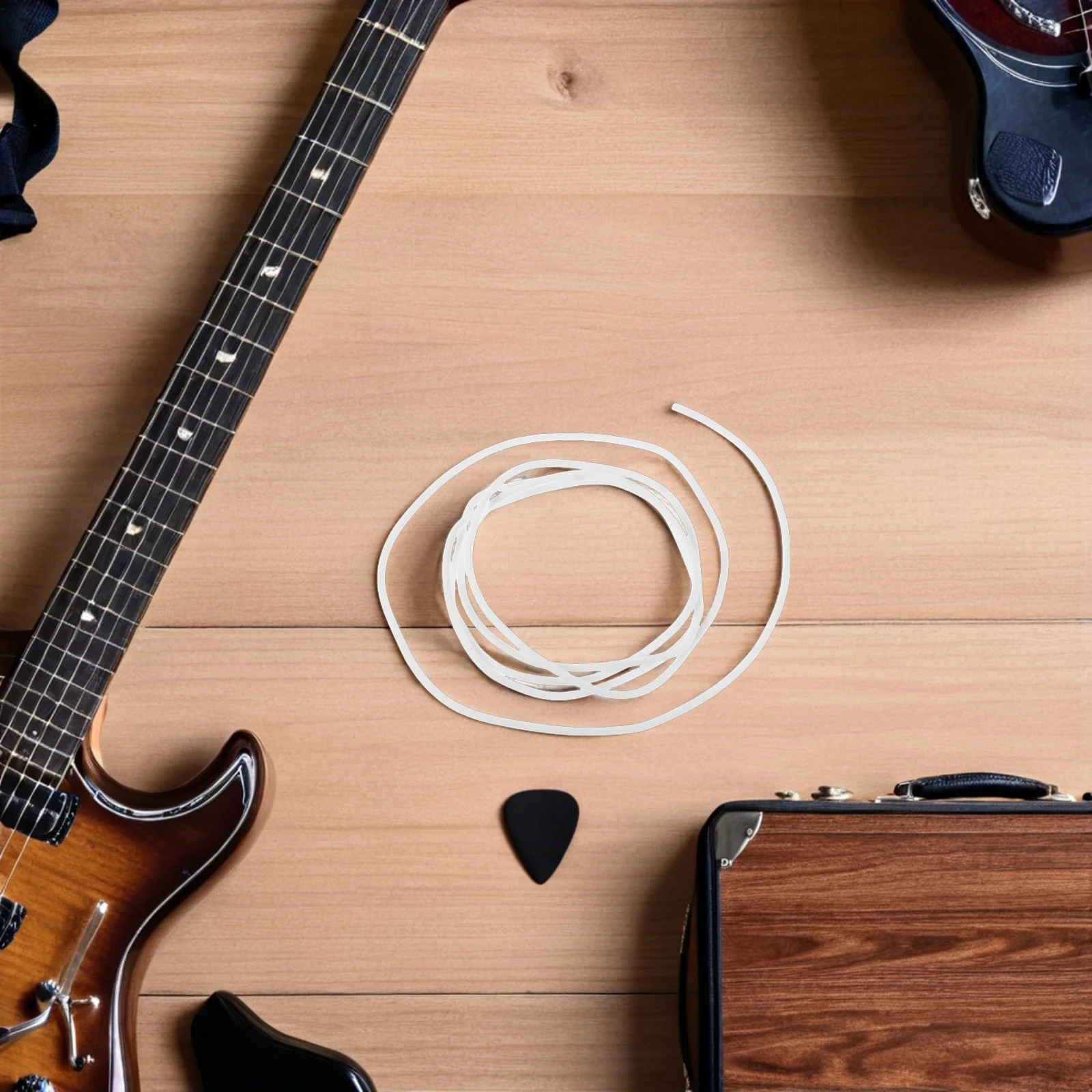 Piezas de guitarra eléctrica, cable de pastilla de cobre trenzado de 1 metro con aislamiento de silicona para Kit de reparación de circuito de guitarra mejorado, 2 uds.