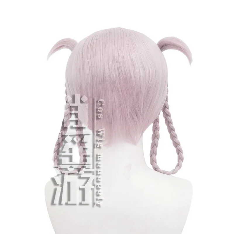 qq34Nanakusa Nazuna Cos 45CM Powder Gray Heat-resistant Synthetic Hair Halloween Party Anime Cosplay Wigs+wig Cap