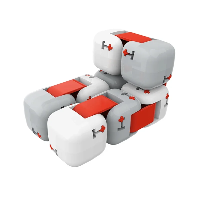 Xiaomi Mitu الملونة تململ مكعب سبينر سبعة مفاجأة الإصبع بنة الطوب لعبة ألغاز تجميع جديد #2