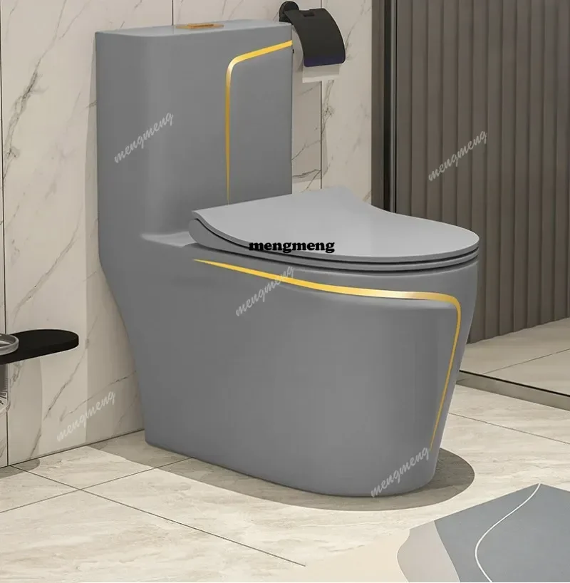 

Modern Luxury Gray Home Hotel Toilet Bathroom Fixture Flush Toilet Multicolor Ceramic Toilet Siphon Deodorant Seat Toilets