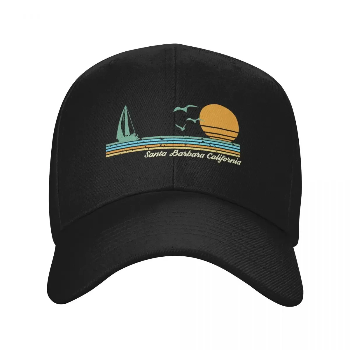

Santa Barbara California Baseball Cap Golf Hat Rave Custom Cap Fishing cap Golf Men Women's