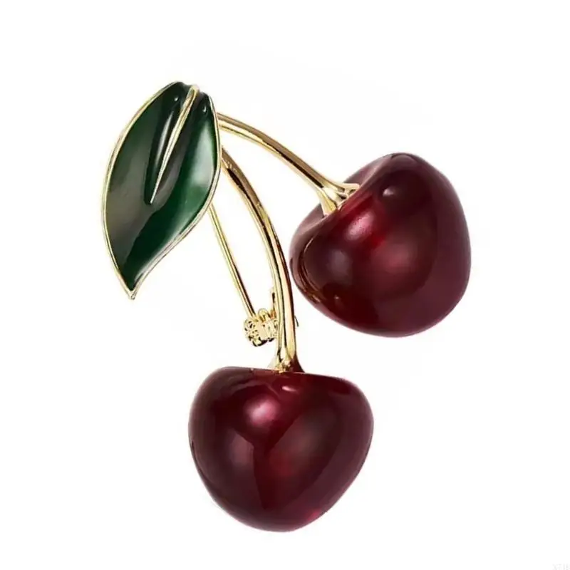 Distinctive Cherry Brooch Statement Brooch Party Brooch Perfect for Trendsetters Seeking Unique Fashion Statements