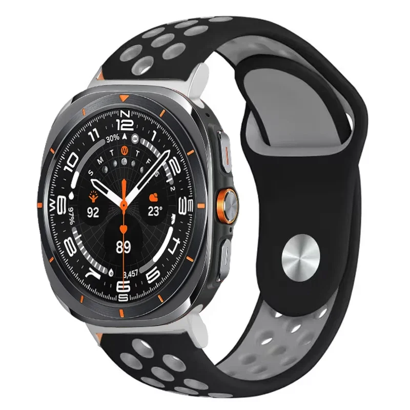 Respirável Silicone Sport Band para Samsung Galaxy Watch, Pulseiras, Pulseira Correa, Ultra Strap, 47mm