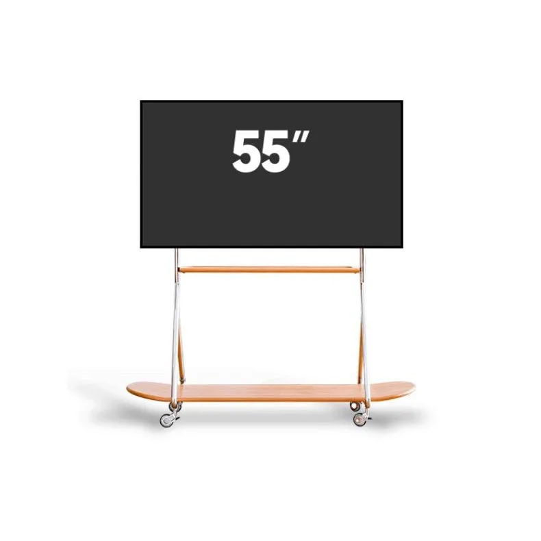 

Factory provides living room furniture removable bracket solid wood TV stand mobile TV stand