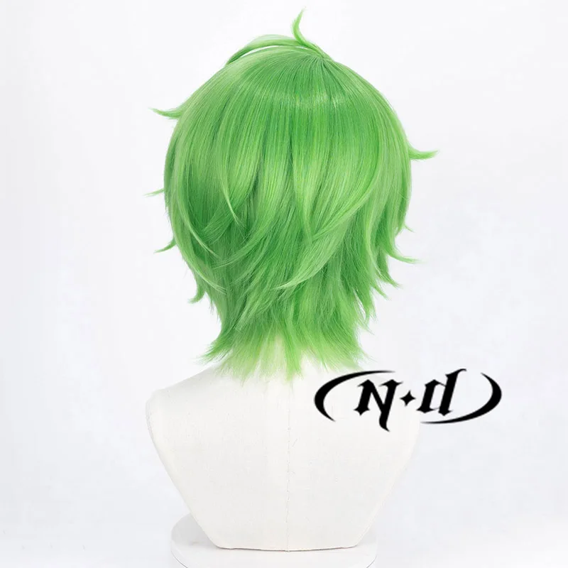 شعر مستعار بيكيرو تنكري ، ذكريات عذراء ، شعر أخضر ، مقاوم للحرارة ، صناعي للكون الهزلي ، حفلة الهالوين