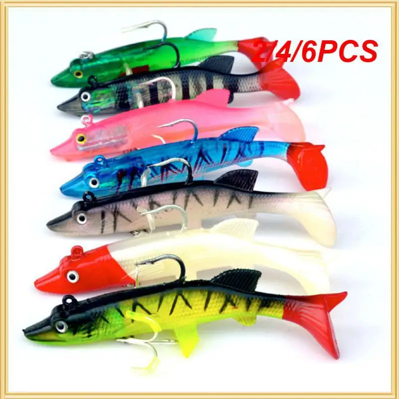 2/4/6PCS Soft Bait Lure Soft Fish Fishing Supplies Weight 18 Grams Lure Bait Strong Penetrating Power Fishing Gear Length 9.5 Cm