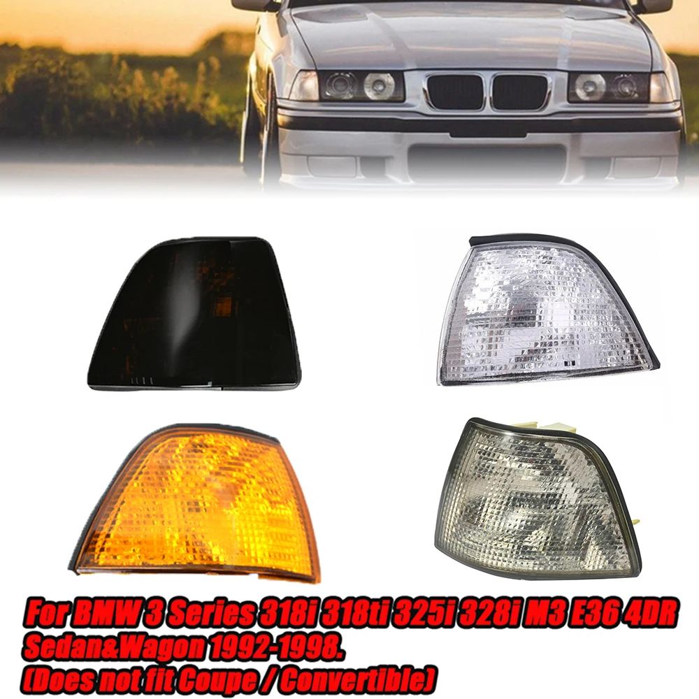 

1 пара автомобильных угловых указателей поворота для BMW E36 318ti/328i/318i/318ti/325i/320i M3 4-ДВЕРНЫЙ 1992-1998 63138353279 63138353280